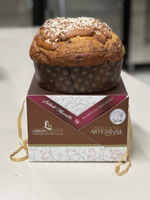 Panettone artigianale con Gocce di Cioccolato e Amarena