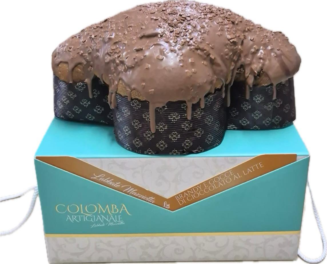 Colomba Artigianale Brandy e gocce di Cioccolato al Latte